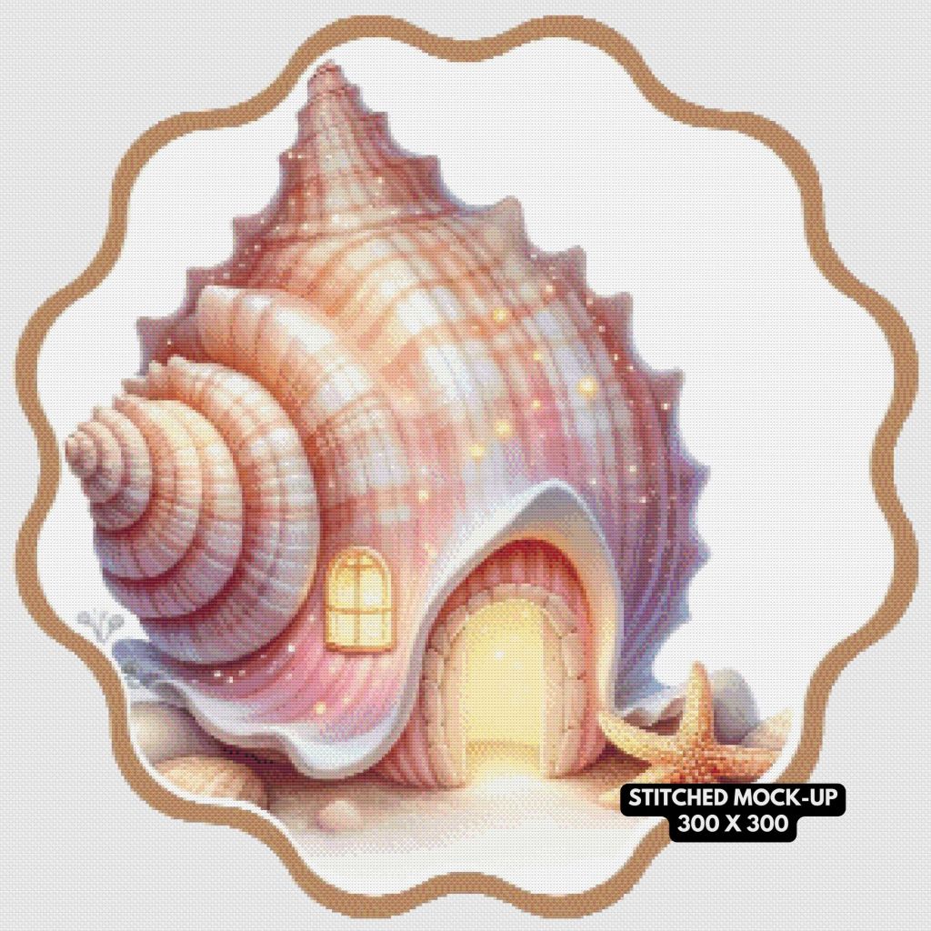 Beach Front Fairy Hunt 04 300x300 Free Cross Stitch Pattern Mockup Image