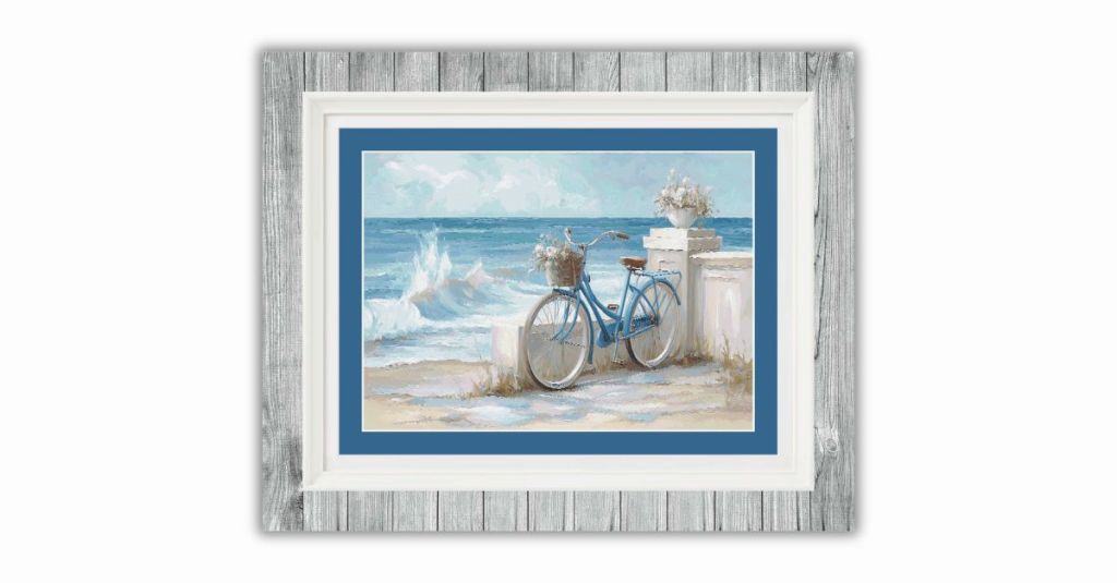 Coastal Treasures 02: Bicycle at the Beach — A Free Coastal Cross Stitch&nbsp;Pattern