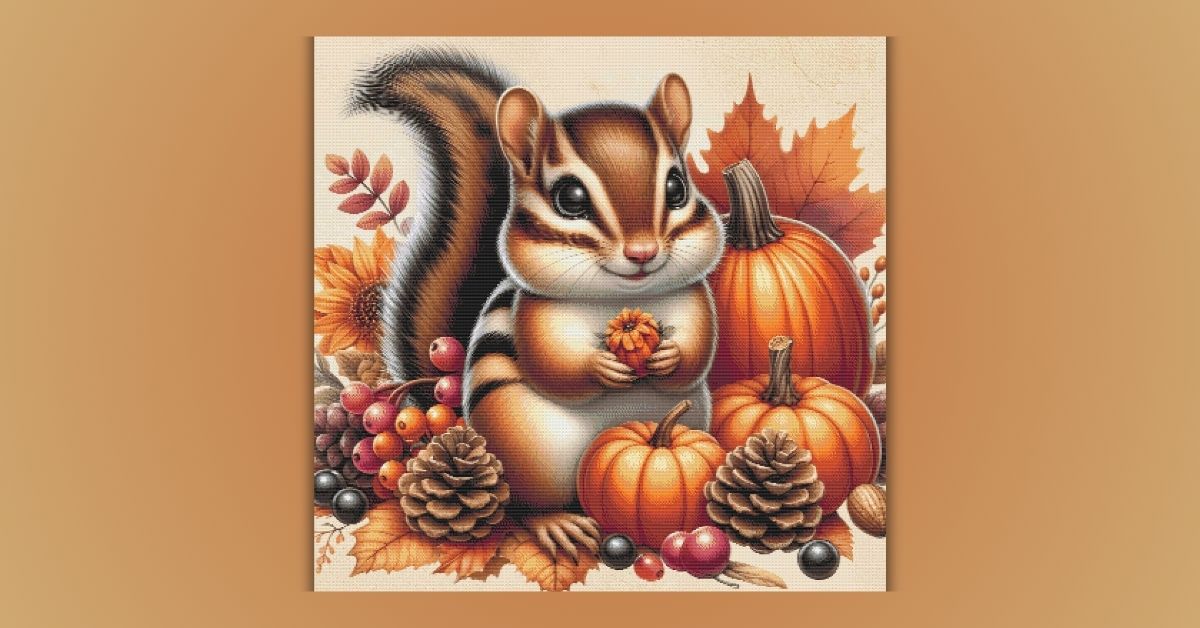 Chipmunk’s Autumn Treasure Trove (Free Pattern)  Whispers of Fall 08